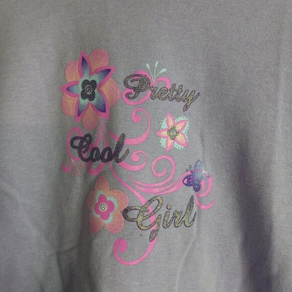 Hanes Size XS 4 5 XSmall Girls Youth Hoodie Purple Fleece Pretty Cool Girl NEW - Picture 7 of 7